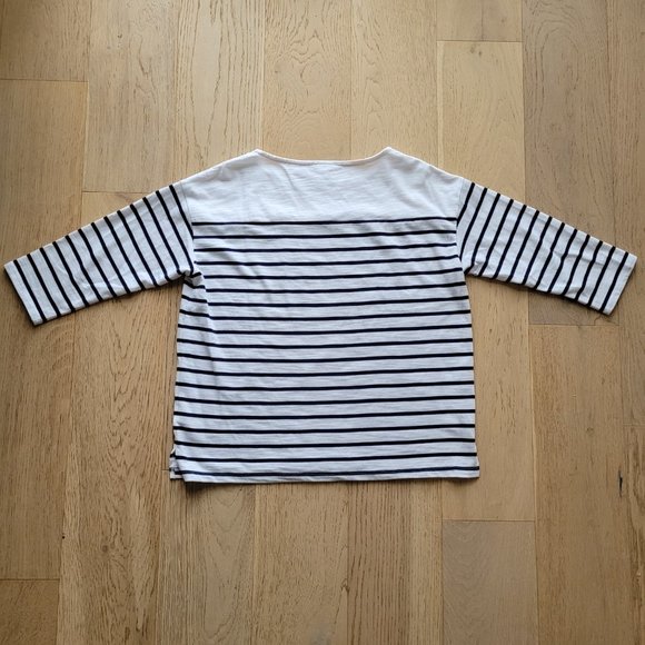 Old Navy Boat Neck Knit - White with Navy Blue Stripe - New - no tags - … - Picture 2 of 8